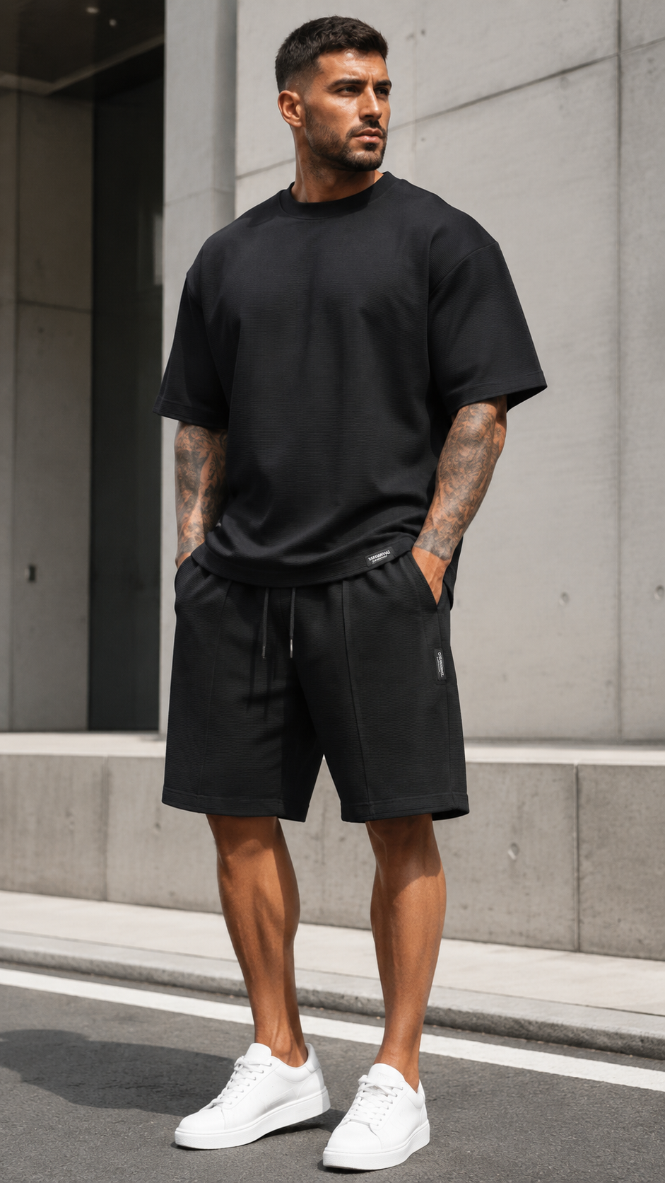 CROSS HATCH SHORT AND TSHIRT SET