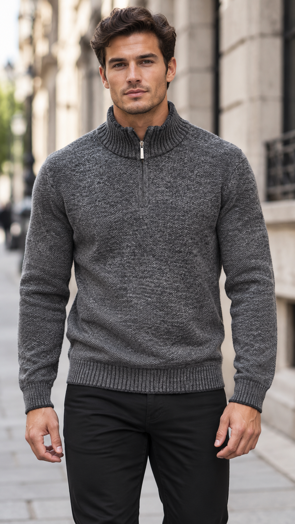 BEWLEY&RITCH QUARTER ZIP JUMPER ￼