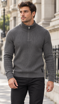 CROSSHATCH QUARTER ZIP JUMPER ￼